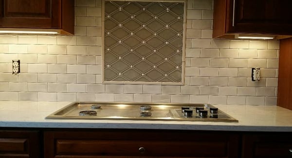 Subway Tile and a Custom Diamond Insert