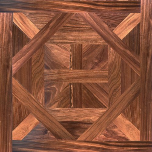 Bordeaux Wood Parquet Flooring in a 36"x36" square a 3-dimensional quality.
