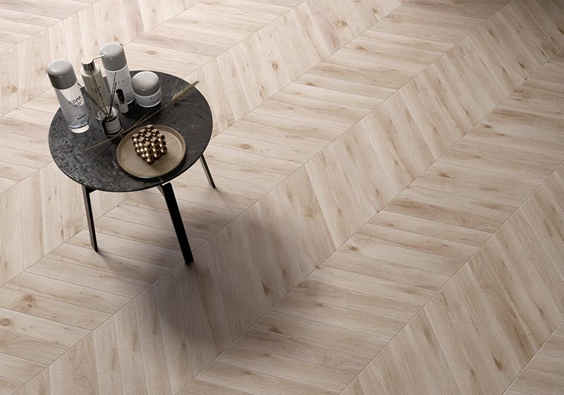 Would you like a wood look tile that's shaped specifically for chevron patterns?