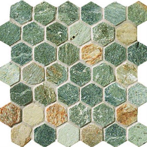Modern Mythology by Crossville Tile, a 2x2 limestone mosaic tile