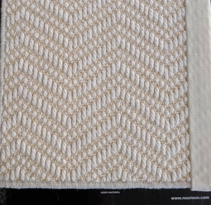 Natweave from Nourison features a zigzag pattern in wool/sisal.