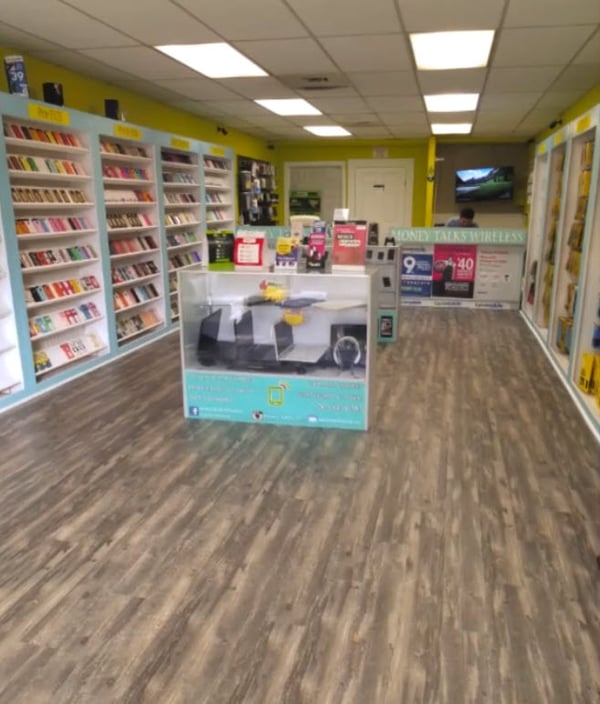 This phone store picked Shaw LVT for the same reasons: ease of maintenance and durability.