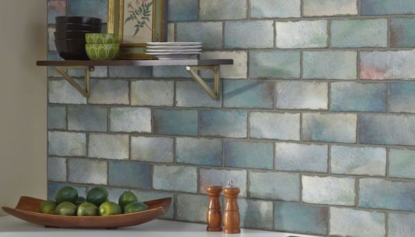 Subway tile with rough, rustic edges