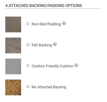 Step 4: What Kind of Backing Do You Want For Your Rug?