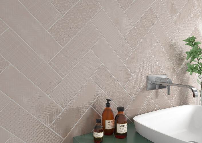 3 x 12 Patterned Tile – Herringbone – Porcelain