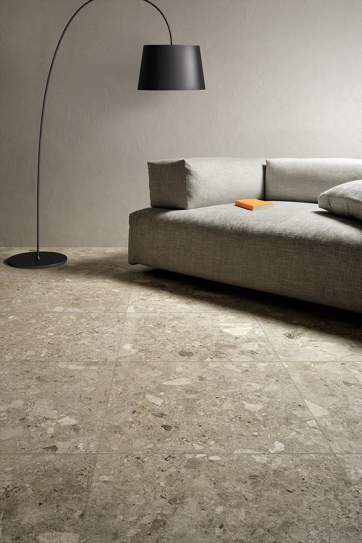 Breccia_PorcelainTile_Beige_24x24_Field_LivingSpaces