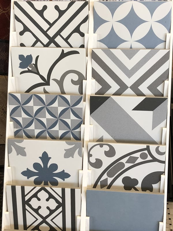 Try bold decorative patterned tile?