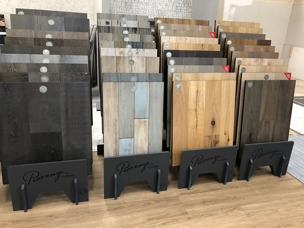 Galleria Floor Decor features Provenza hardwood flooring displays.