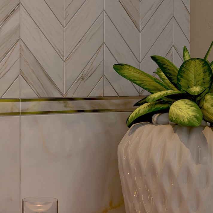 Luxury_PorcelainTile_ImperialGoldCalacatta_Matte_2x6_Chevron_FloorWallMosaic_24x48_ImperialGoldCalacatta_Polished_FloorWallTile_Spa_Default