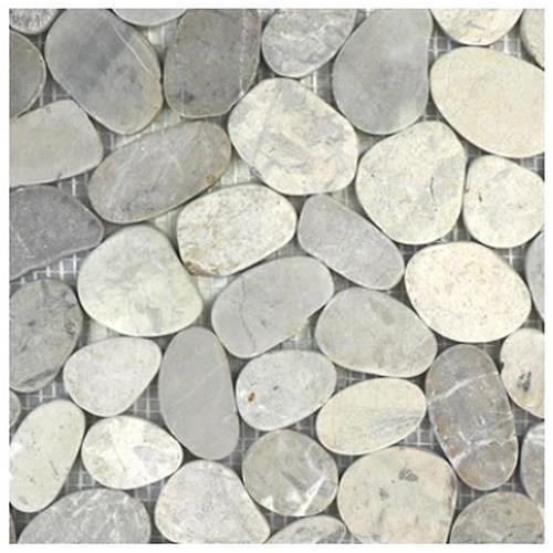 Pebbles in Light Grey Oval