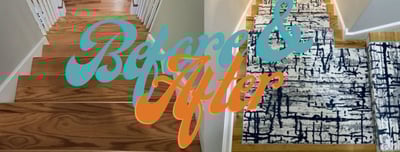 Before & After Stair Runner Makeover