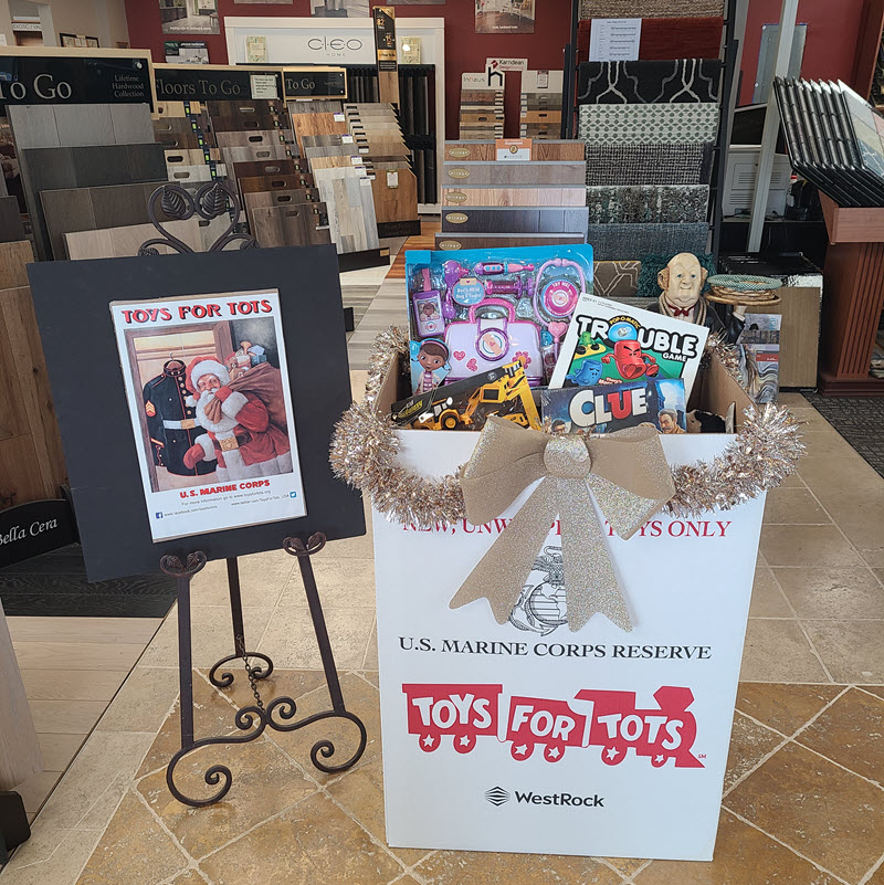 Donate Toys For Tots At Floor Decor Design Center!